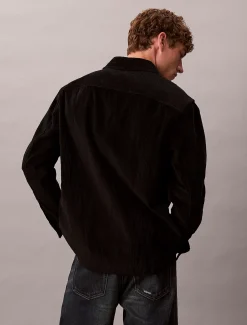 Corduroy relaxed button-down overhemd