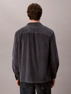 Corduroy relaxed button-down overhemd