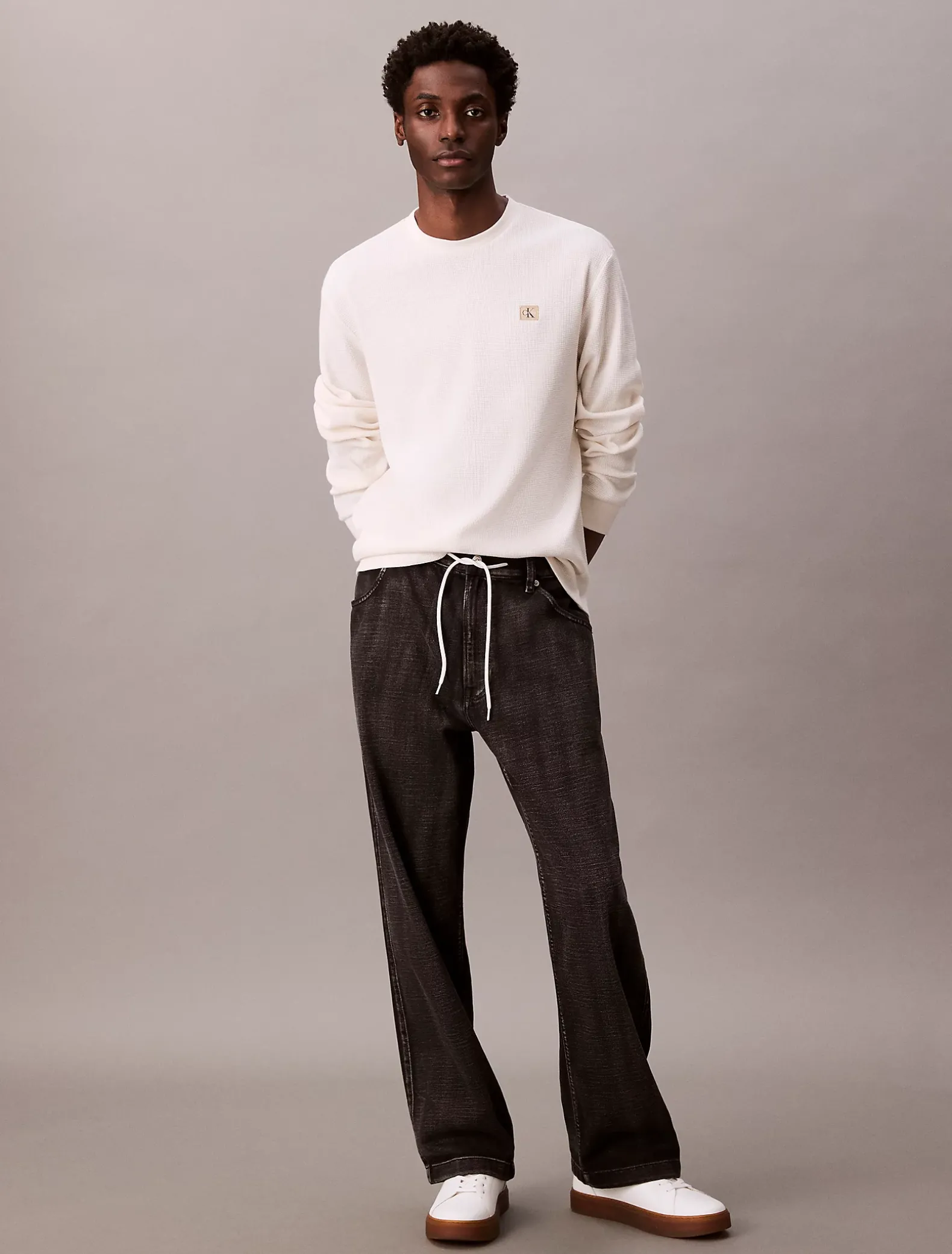 Cotton Linen Pull On Jeans