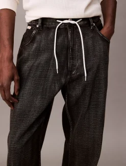 Cotton Linen Pull On Jeans