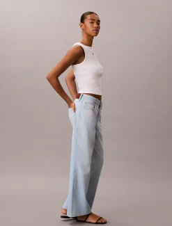 Cotton Linen Wide Leg Jeans