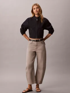 Cropped Barrel Jeans