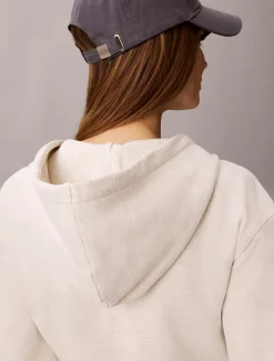 Cropped elastische hoodie met logo en rits