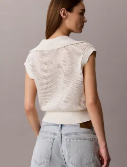 Cropped gehaakt polovest