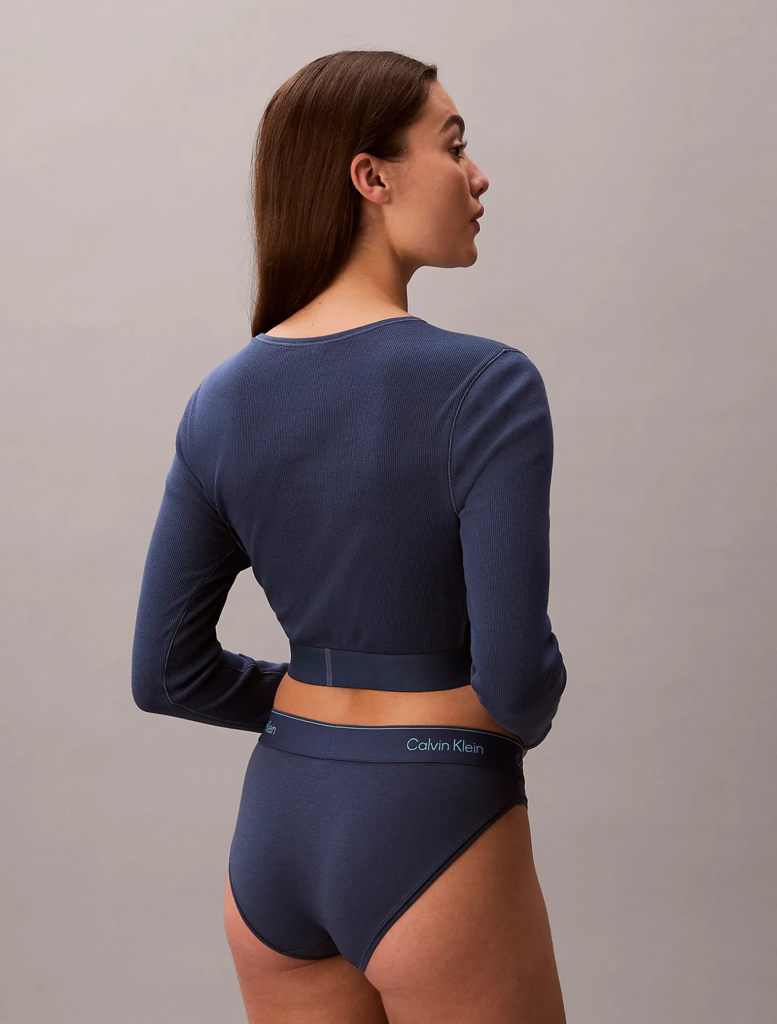 Cropped Lounge T-shirt - Cotton Stretch Rib