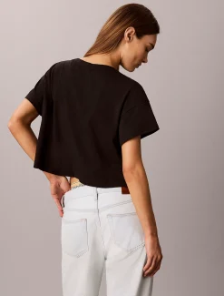 Cropped lounge-T-shirt - Icon Cotton Stretch