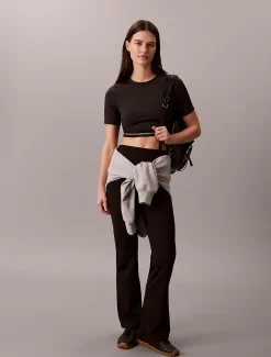 Cropped sneldrogend sportief performance T-shirt