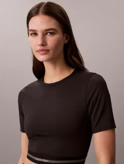 Cropped sneldrogend sportief performance T-shirt