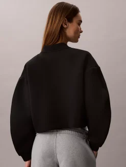 Cropped tech jersey bomberjack