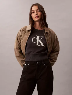 Cropped trui met monologo
