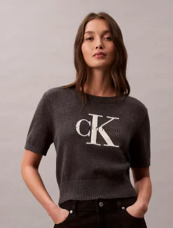 Cropped trui met monologo