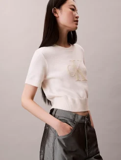 Cropped trui met monologo