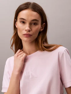 Cropped T-shirt met strik in de taille en logo