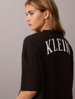 Cropped T-shirt met Varsity-logo