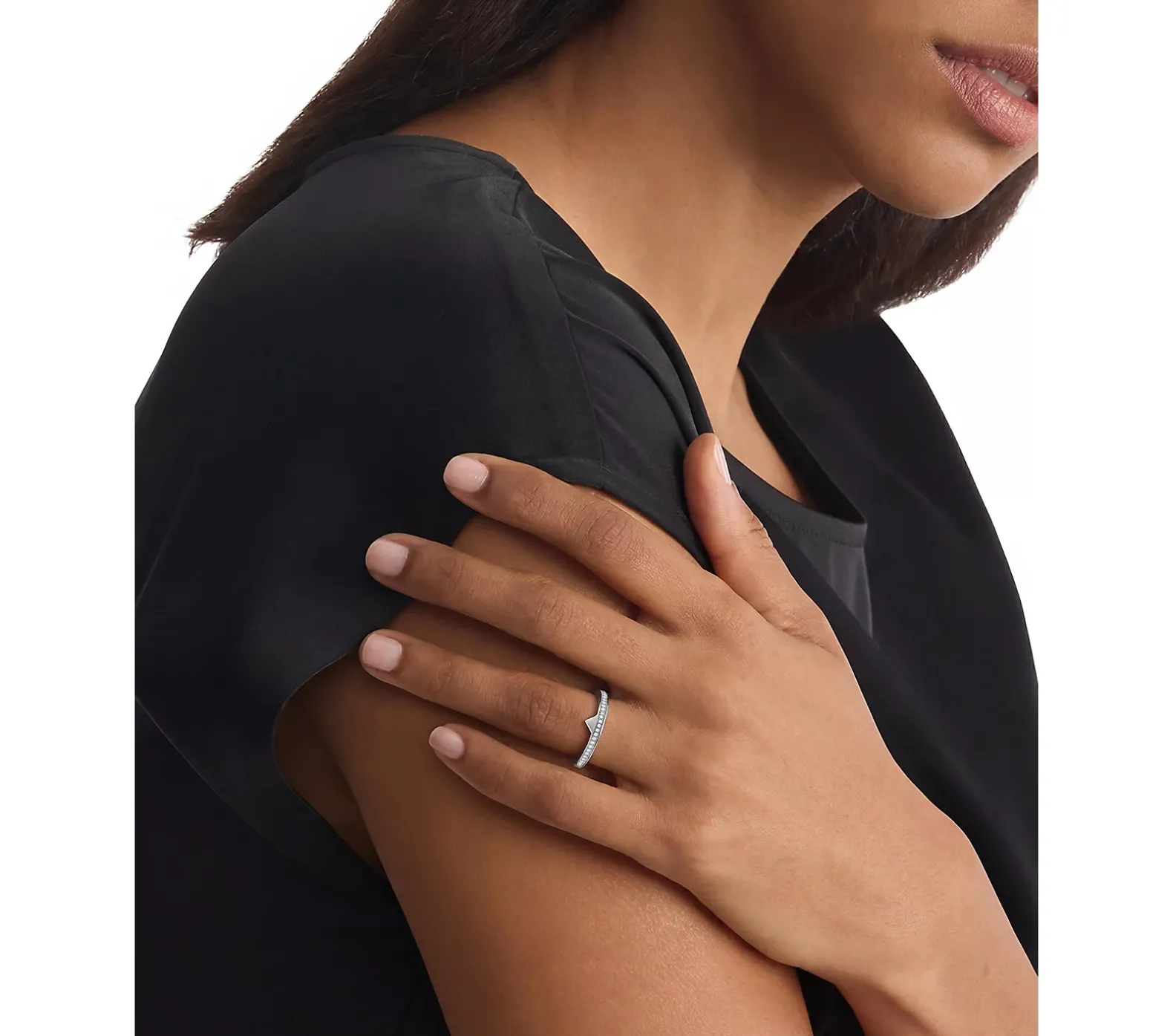 2-delige cadeauset met ringen versierd met kristallen