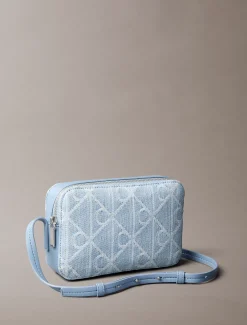 Denim all-over embleemlogo cameratas