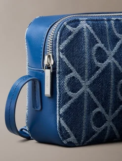 Denim all-over embleemlogo cameratas