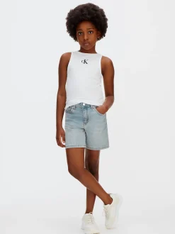 Denim bermuda korte broek