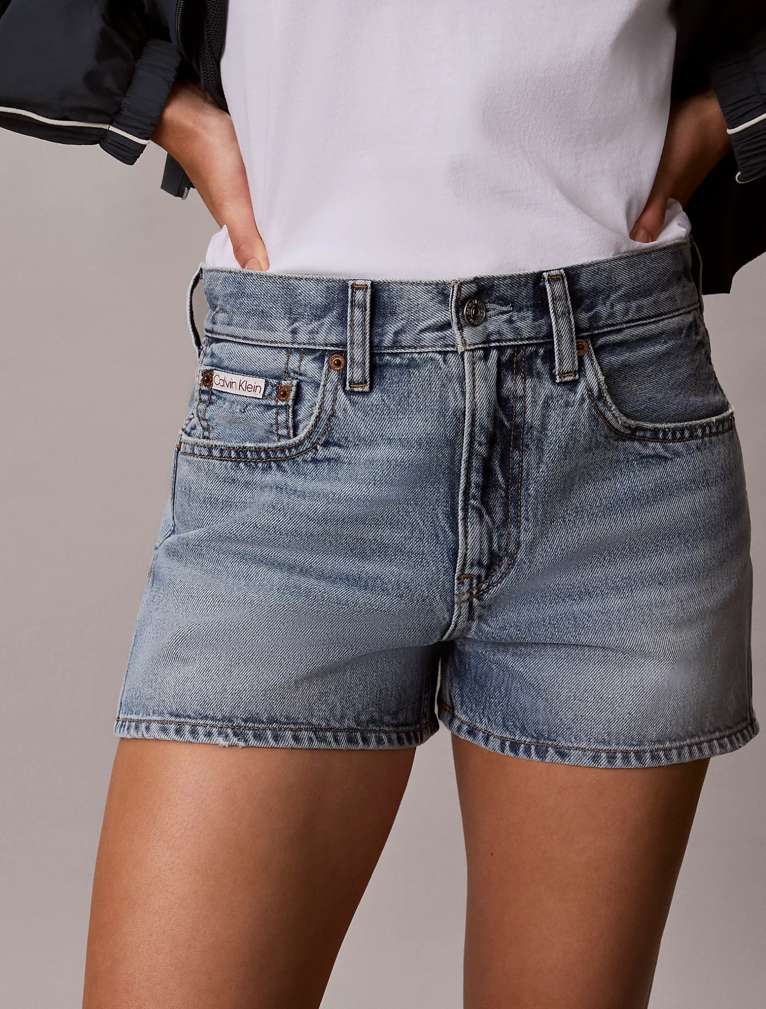Denim mini short