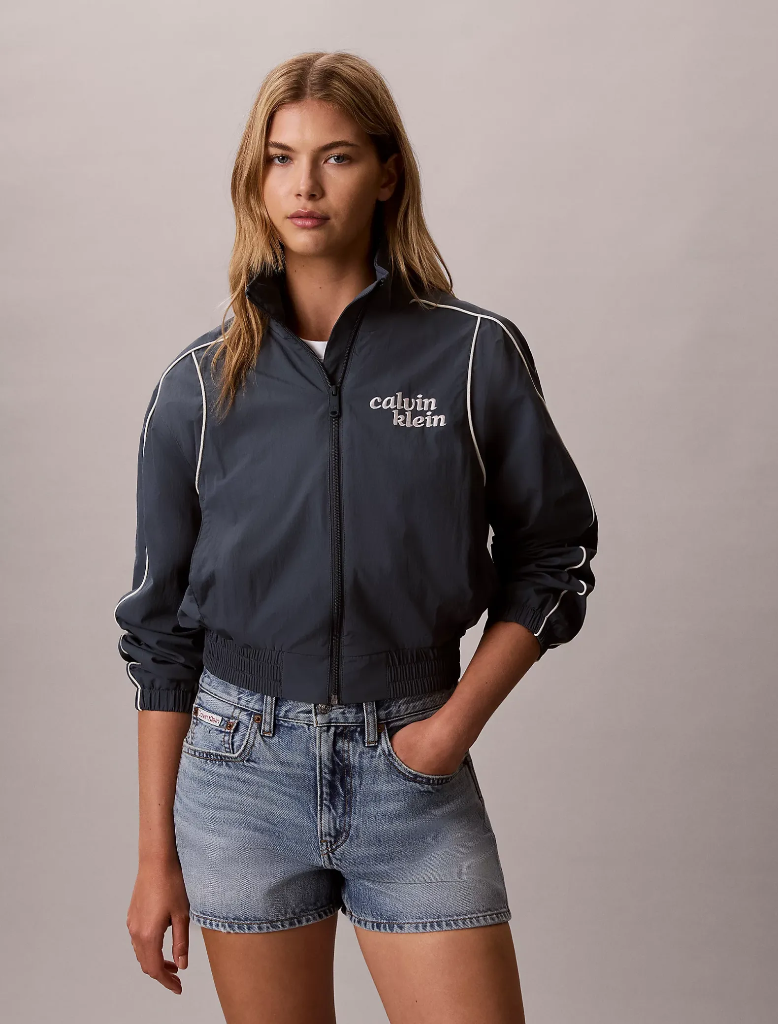 Denim mini short