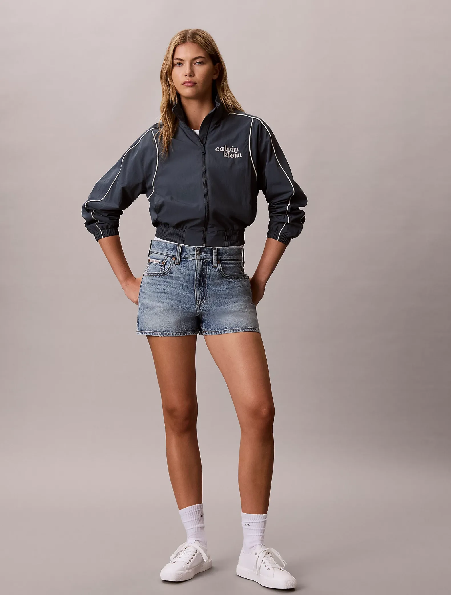 Denim mini short