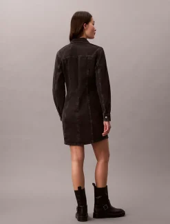 Denim overhemdjurk