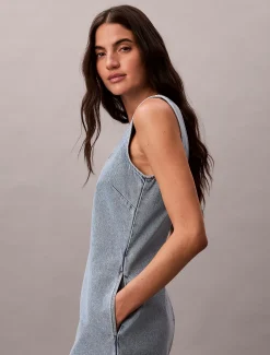 Denim rechte jurk