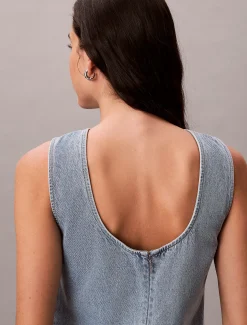 Denim rechte jurk