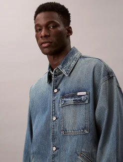 Denim relaxed field jacket