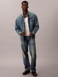 Denim relaxed field jacket