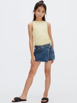 Denim wikkelrok