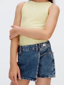 Denim wikkelrok