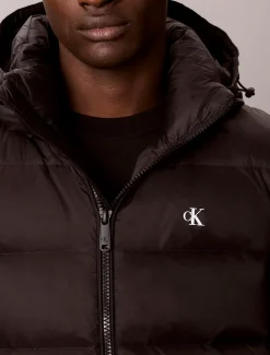 Donzen puffer bodywarmer met capuchon