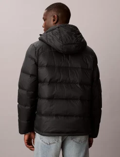 Donzen pufferjack met capuchon