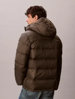 Donzen pufferjack met capuchon