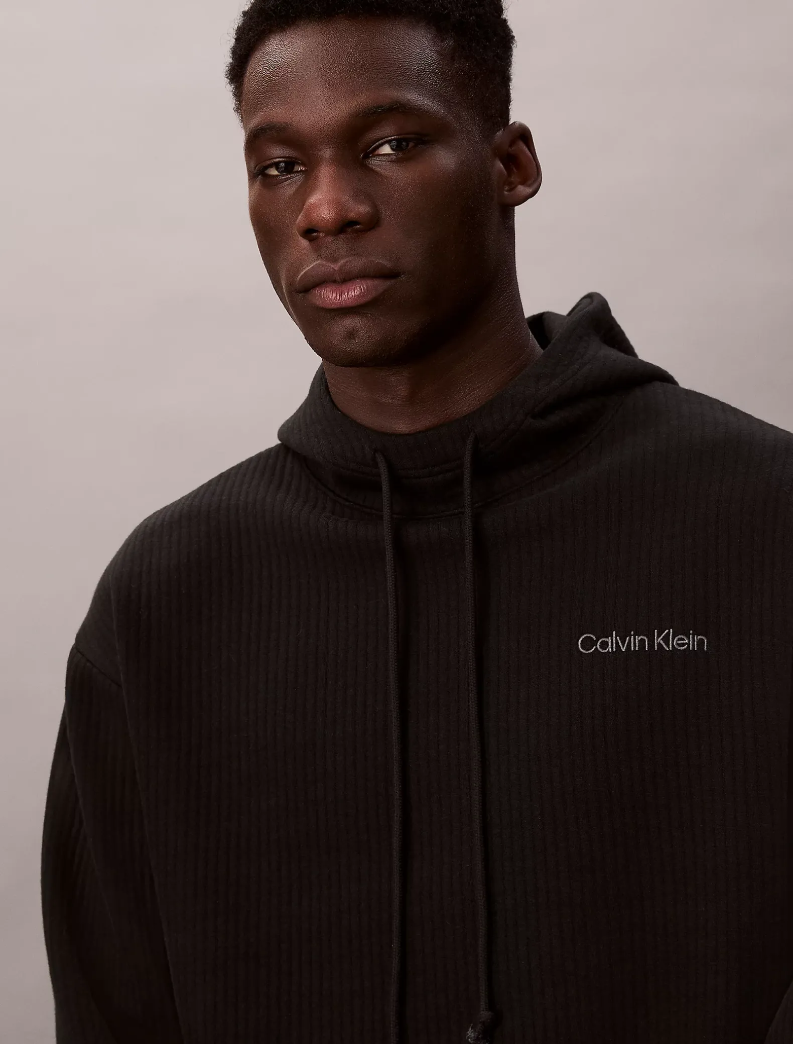 Doorgestikte fleece lounge hoodie