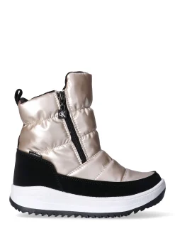 Doorgestikte waterdichte snowboots met rits voor kinderen