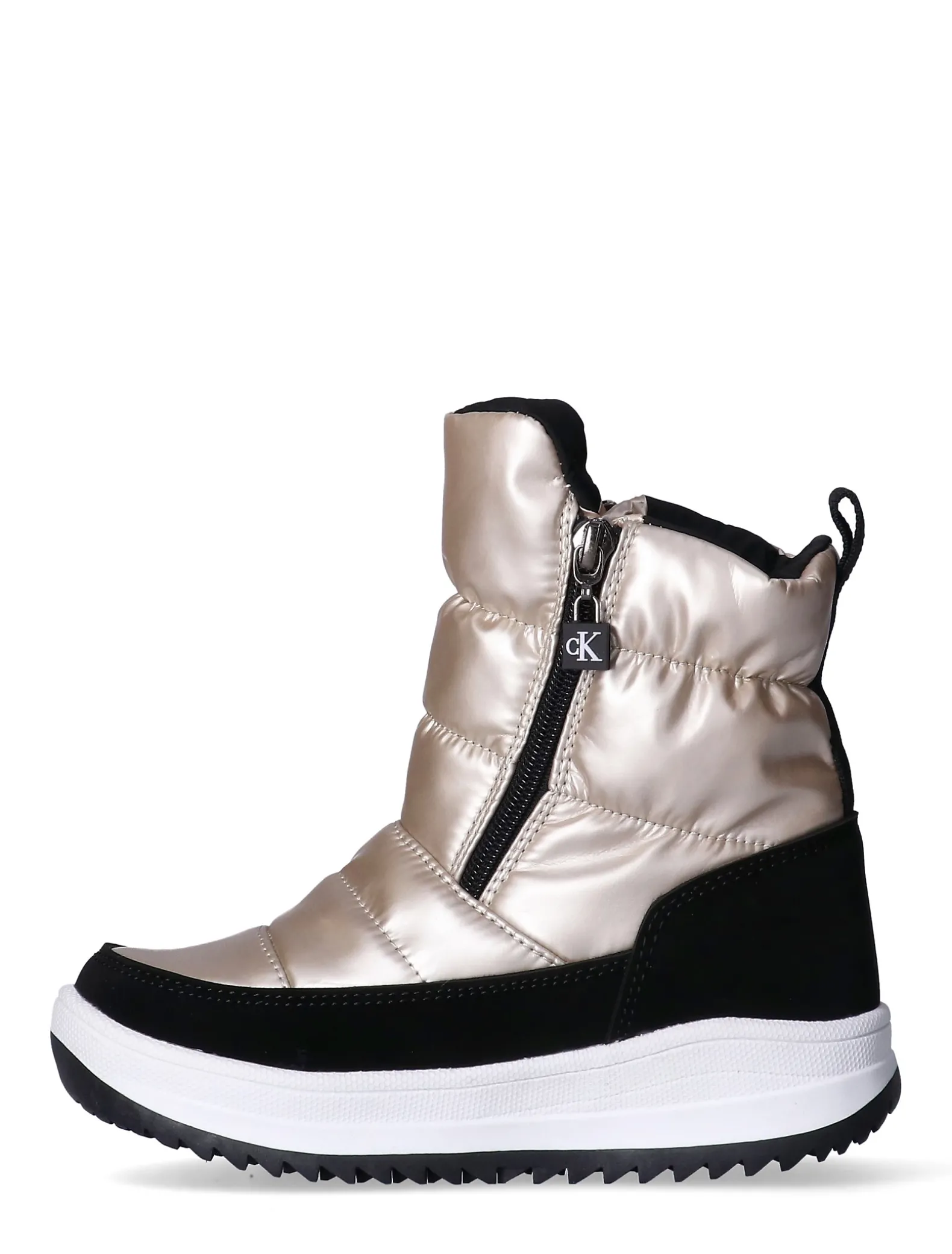 Doorgestikte waterdichte snowboots met rits voor kinderen