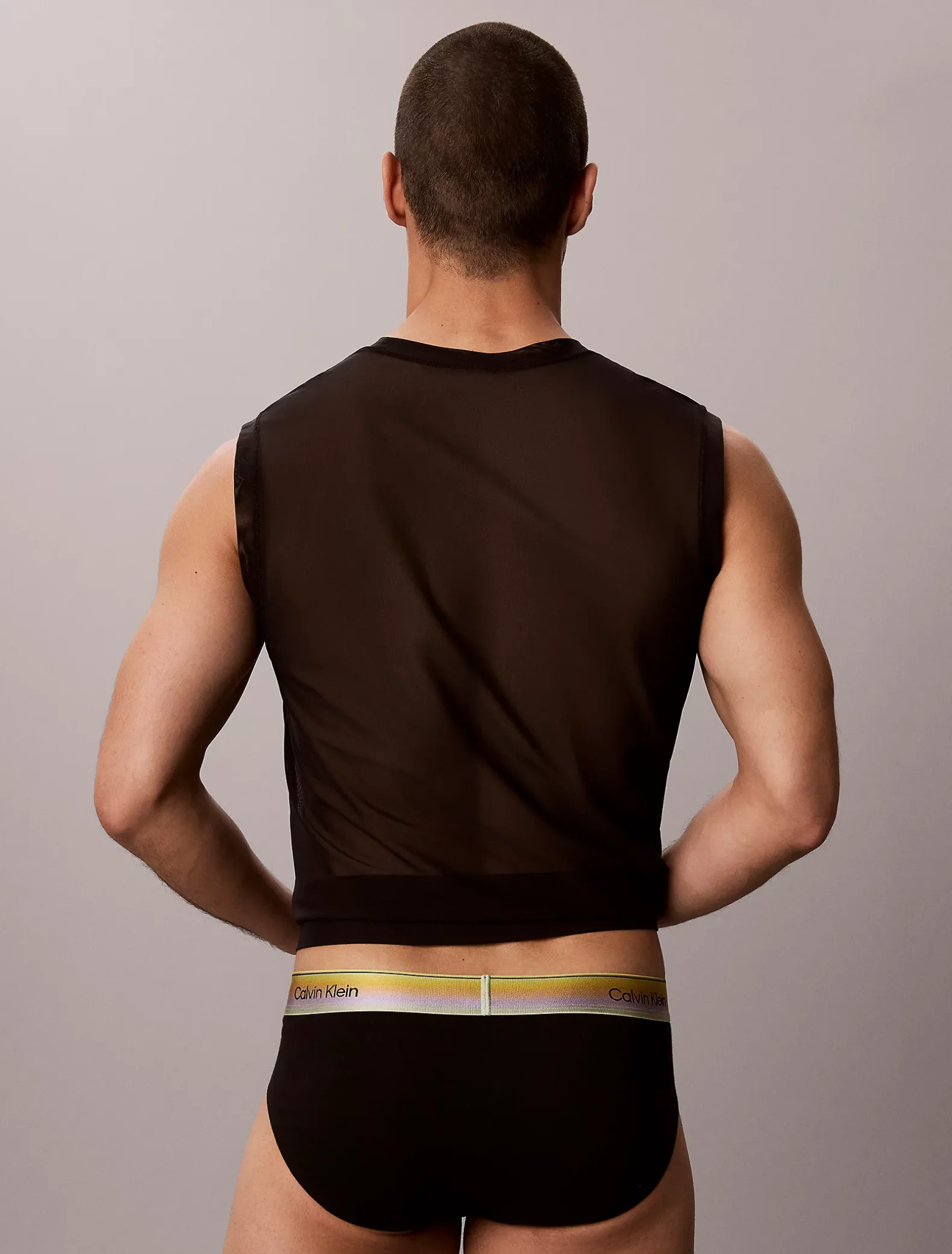 Doorzichtige mesh tanktop - Pride