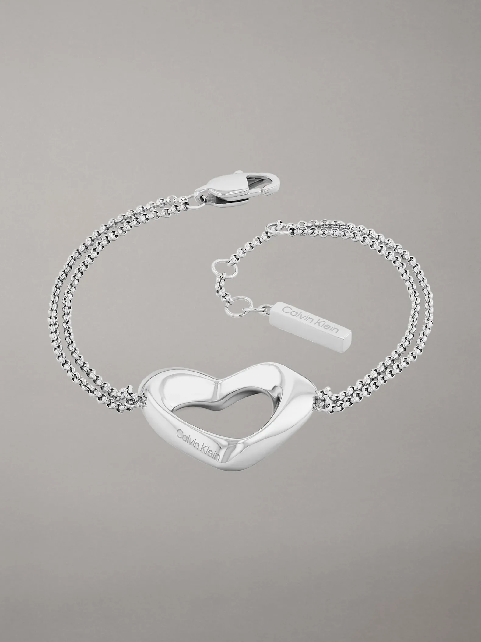Dubbele kettingarmband met hart