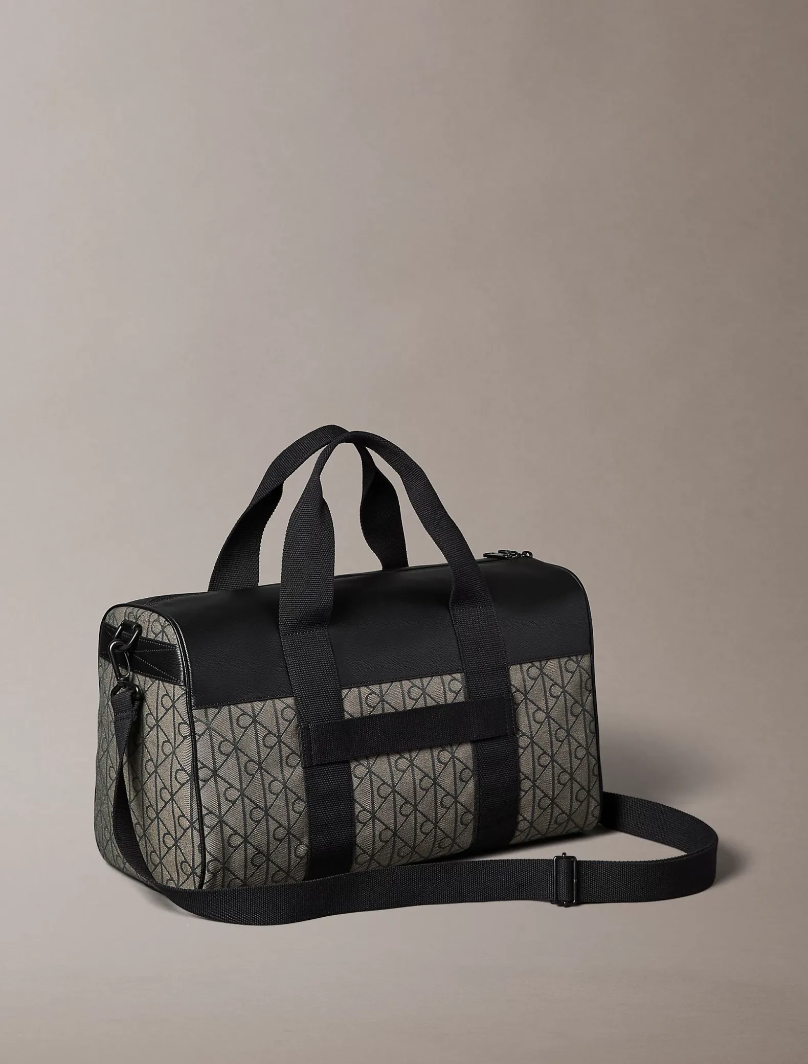 Duffle bag met embleem jacquard