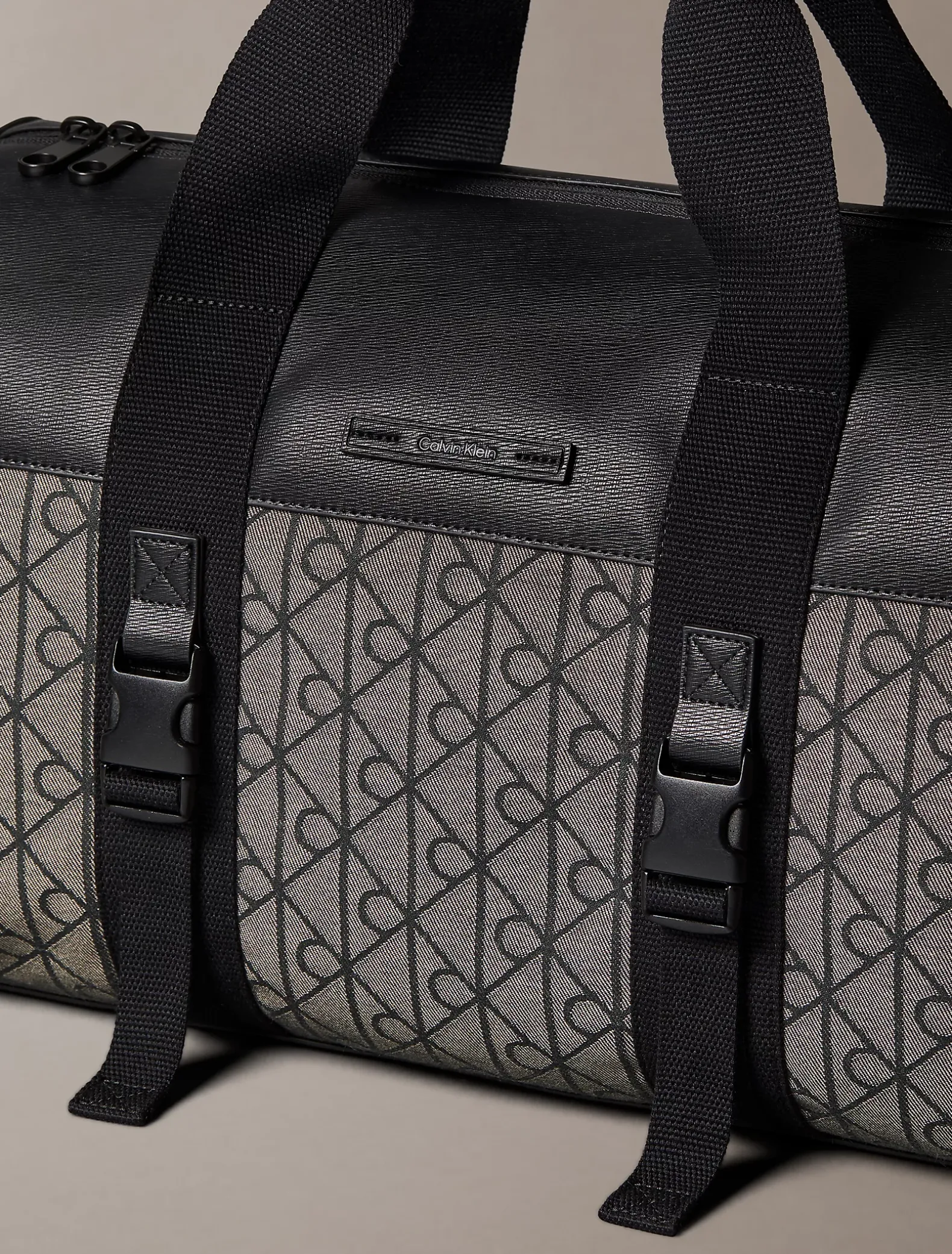 Duffle bag met embleem jacquard