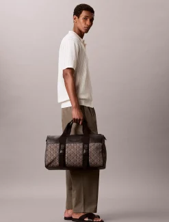Duffle bag met embleem jacquard