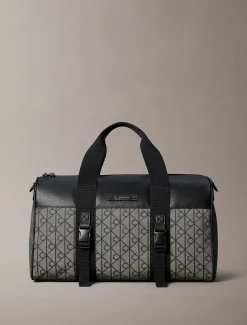 Duffle bag met embleem jacquard
