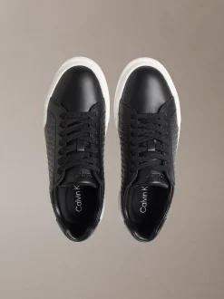Duurzame grove sneakers met logo en tractie