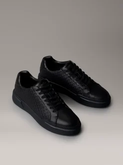 Duurzame grove sneakers met logo en tractie