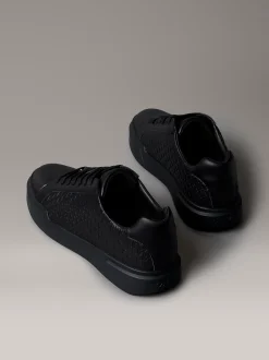 Duurzame grove sneakers met logo en tractie