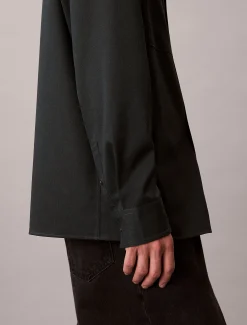 Easy melange button-down overhemd
