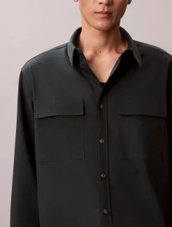 Easy melange button-down overhemd