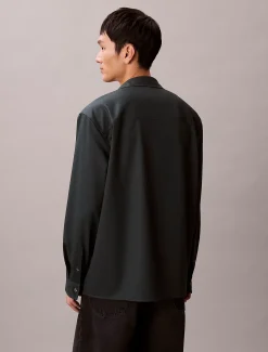 Easy melange button-down overhemd